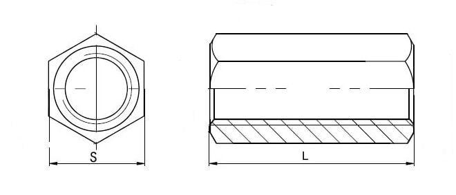  соединительная шестигранная (DIN 6334) - Крепежные системы